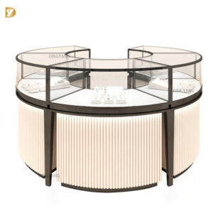 C-Shaped Circular Island Jewellery Display Counters
