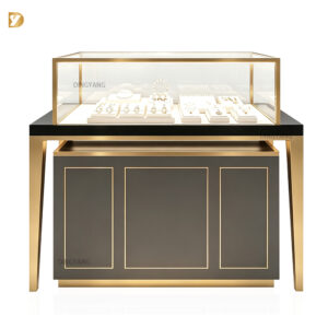 Classical Gold Trim Jewelry Display Counter