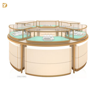 Circular Central Island Jewelry Showcase