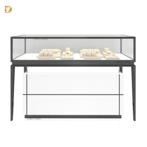 Black Frame White jewellery display showcase